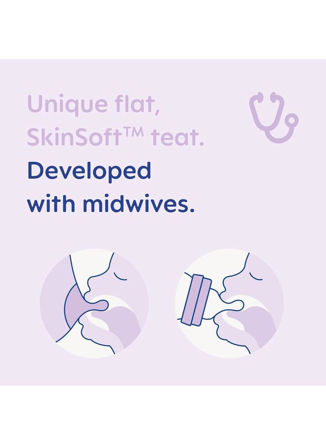 MAM عبوة زجاجات ماما المضادة للمغص ذاتية التعقيم سهلة الاستخدام (3 × 260 مل) مع حلمات تدفق متوسط الحجم 2، أساسيات حديثي الولادة، تصميم قوقعة البحر (قد تختلف التصاميم) - Image 4