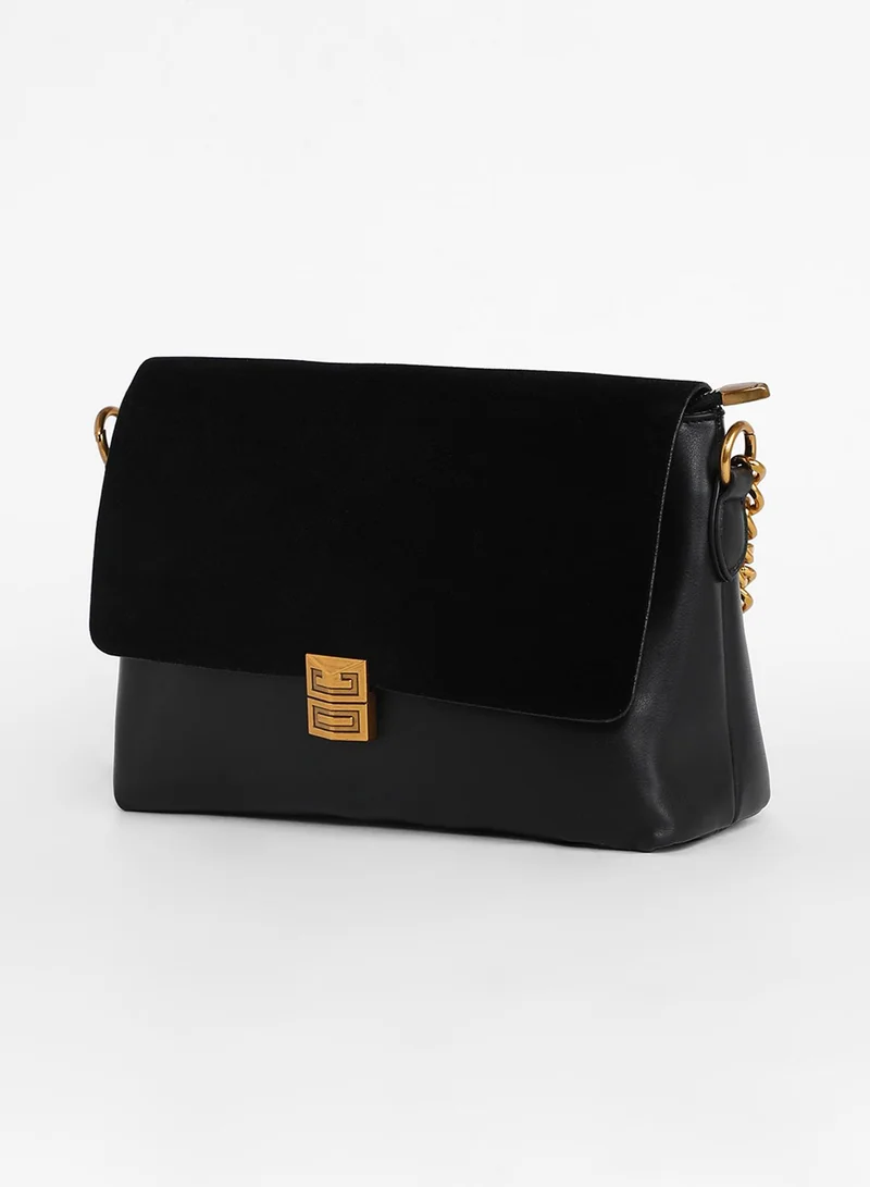 Haute Sauce Women's The Velvet Block Shoulder Bag - Midnight Black