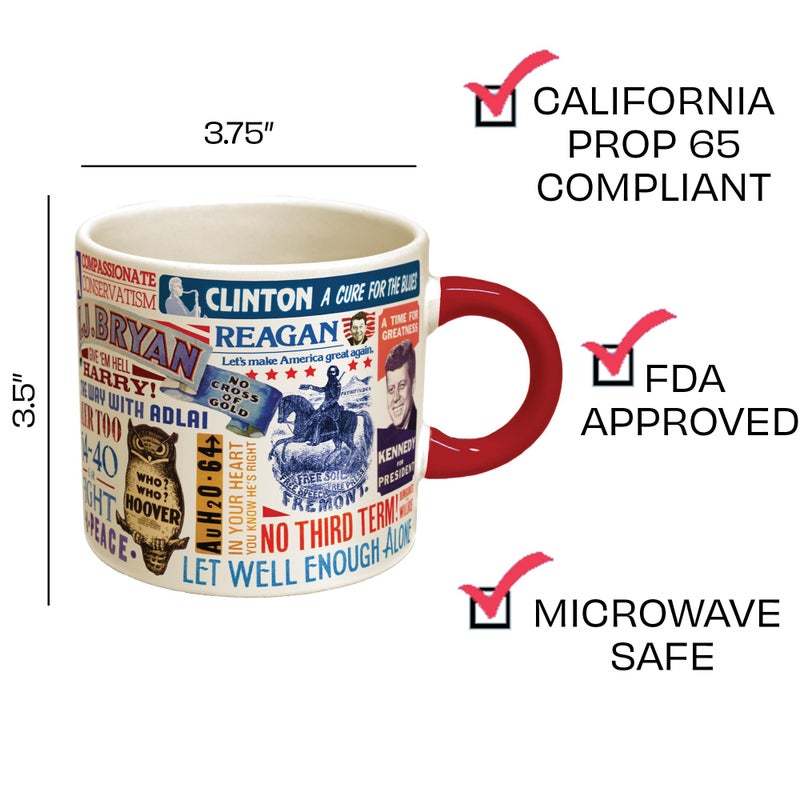 The Unemployed Philosophers Guild Presidential Slogan Coffee Mug - From "Tippecanoe and Tyler Too" to "Yes We Can" - Comes in a Fun Gift Box,14 oz - Image 5