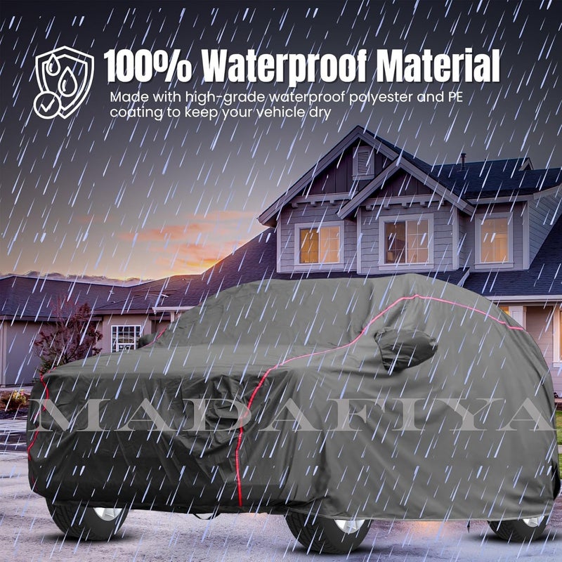 MADAFIYA Heavy-Duty Car Cover for Compatible with Nissan Magnite (2019 to 2025 All Models) Deluxe Car Protection Cover – Waterproof & UV-Resistant All-Season Exterior Protection - Image 3