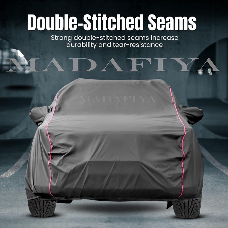 MADAFIYA Heavy-Duty Car Cover for Compatible with Nissan Magnite (2019 to 2025 All Models) Deluxe Car Protection Cover – Waterproof & UV-Resistant All-Season Exterior Protection - Image 5