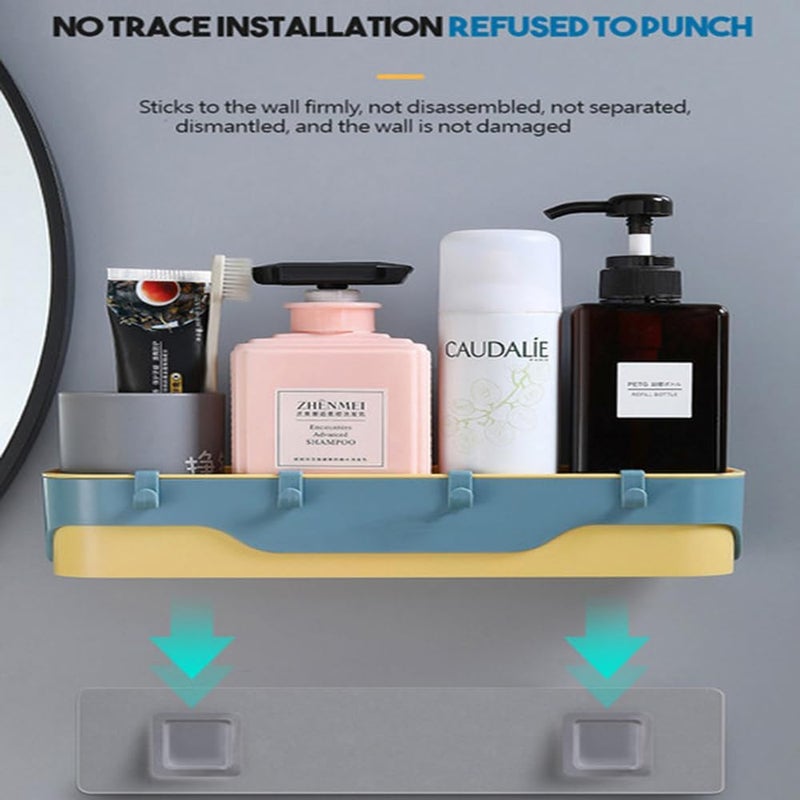 Raffine Wall Mounted Multifunctional Storage Shelf – Multi-Color, Space-Saving Organizer Rack for Bathroom, Kitchen, Bedroom & Office – 30x10x6cm - Image 3