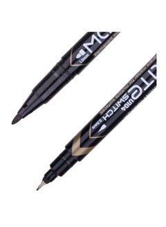 Deli 12-Piece Double Sided Twin Permanent Marker Multicolour  - Image 3