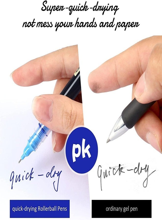 Like-It like it Fine Roller Gel Pen 0.5mm - Premium Large Capacity Blue Color Ink Liquid Gel Pens for Smooth Writing, Ideal for Office and School Use, Pack of 10 - Image 4