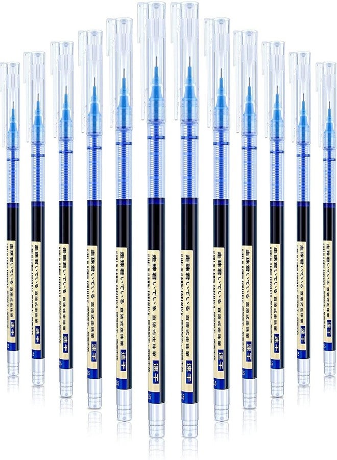Like-It like it Fine Roller Gel Pen 0.5mm - Premium Large Capacity Blue Color Ink Liquid Gel Pens for Smooth Writing, Ideal for Office and School Use, Pack of 10 - Image 1