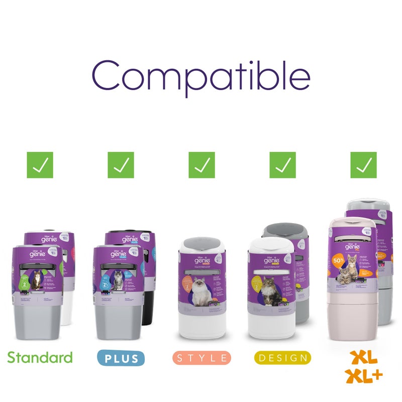 Litter Genie Refill Bags | Standard 4-Pack, 56 total ft | Up to 8 Months of Supply | Ultimate Odor Control Cat Litter Bags - Image 2