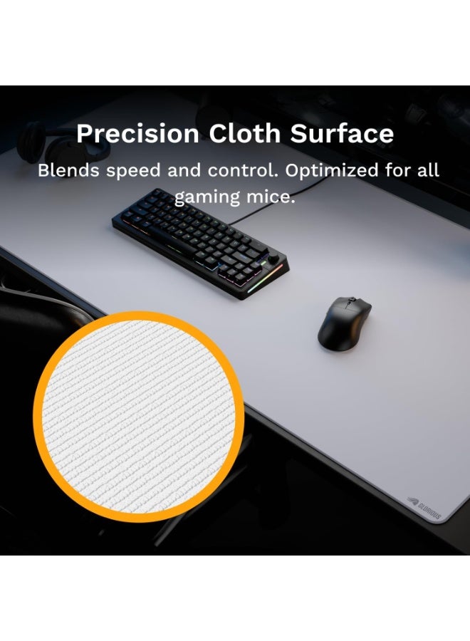 Glorious Gaming Mouse Pad GMP 2 - 3XL - Spill-Proof Mouse Pad, Optimised for Gaming Sensors, Balanced Surface for Speed & Control, Anti-fray Edges - White - Image 3