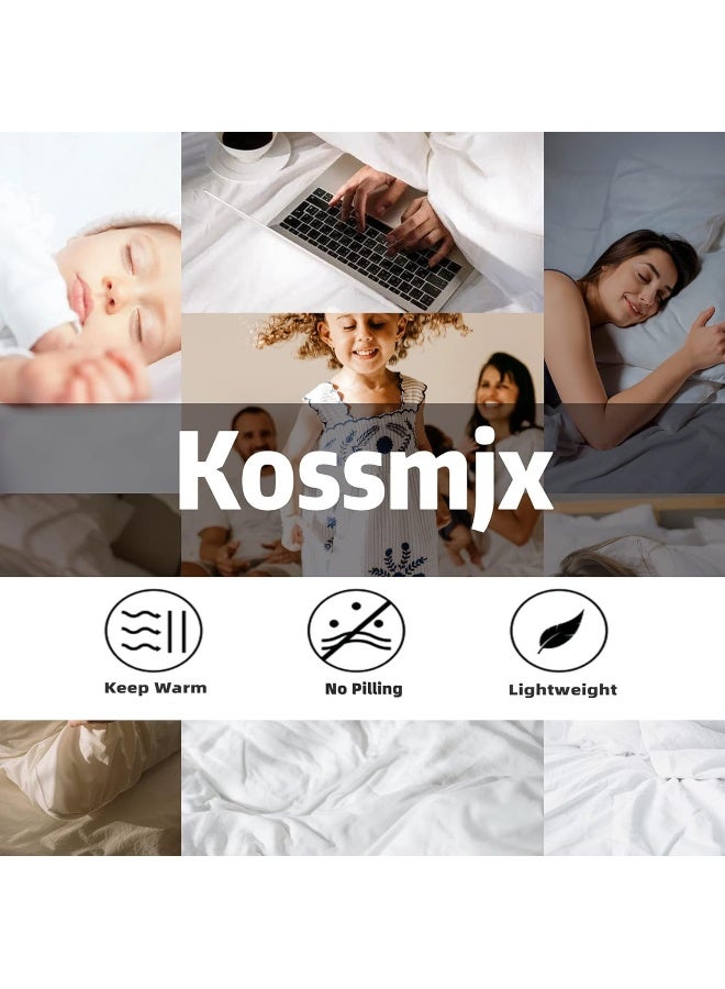 Kossmjx Cat Bedding Set Twin Size, Cartoon Cats Comforter for Girls Kids Teens, Blue Lovely Quilt Animal Pattern Comforter Set Soft Breathable Cute Duvet Set for All Season 2Pcs with Pillowcase - Image 4