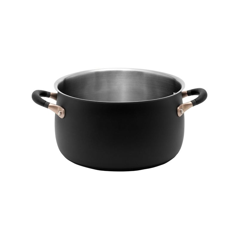 MEYER Meyer Accent Series Stainless Steel Dutch OvenCookingServing Casserole Pan With Ergonomic Grip Silicone HandlesGasInduction Compatible65 LitersPolished  - Image 1