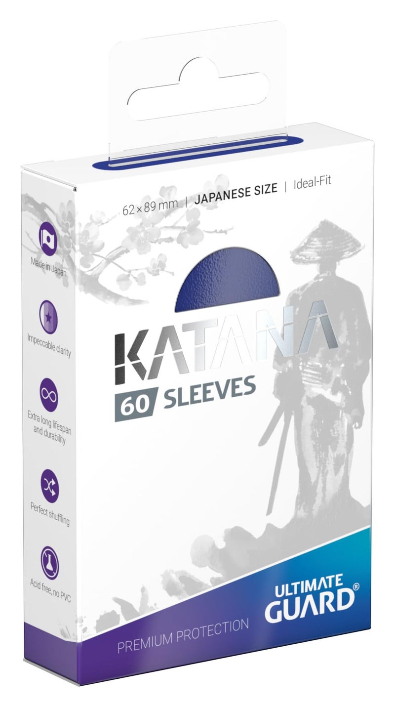 Ultimate Guard Katana Card Sleeves: 60 Japanese Size TCG Sleeves, 62 x 89mm, Blue Back, Tournament Sleeves, No PVC & Acid-Free, High Clarity - Image 2