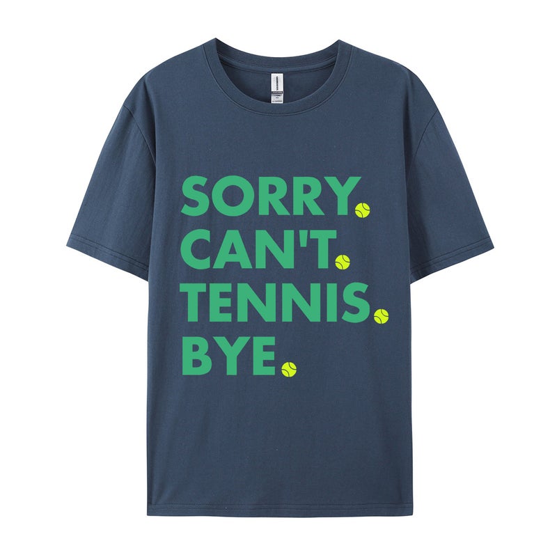 Pure Cotton Code Sorry Can'T Tennis By E T-Shirt Women'S Short Sleeve Round Neck - Image 1