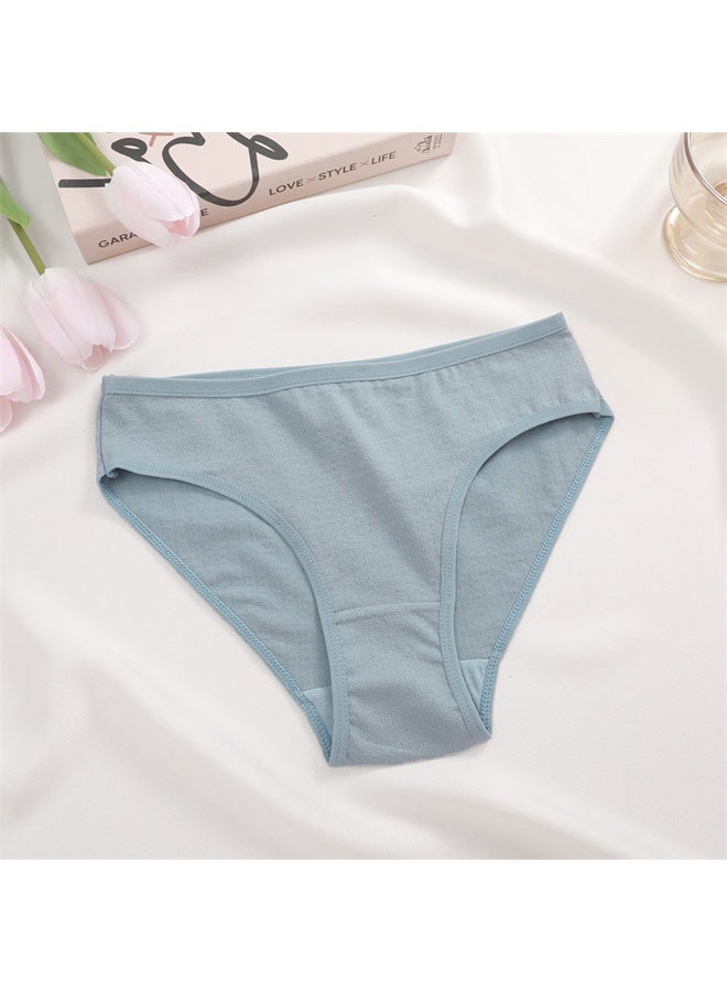 Zeemey 6-Piece Cotton Bikini Breathable Panties Low Waist Fashionable Ladies Panties