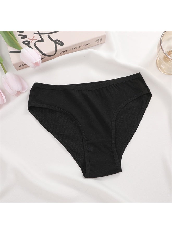 Zeemey 6-Piece Cotton Bikini Breathable Panties Low Waist Fashionable Ladies Panties