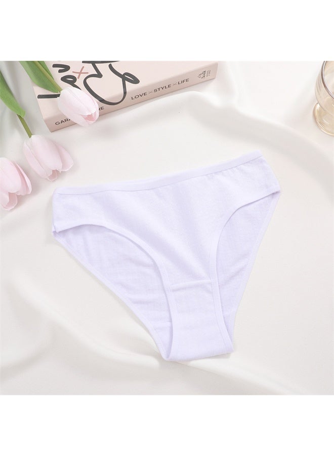 Zeemey 6-Piece Cotton Bikini Breathable Panties Low Waist Fashionable Ladies Panties