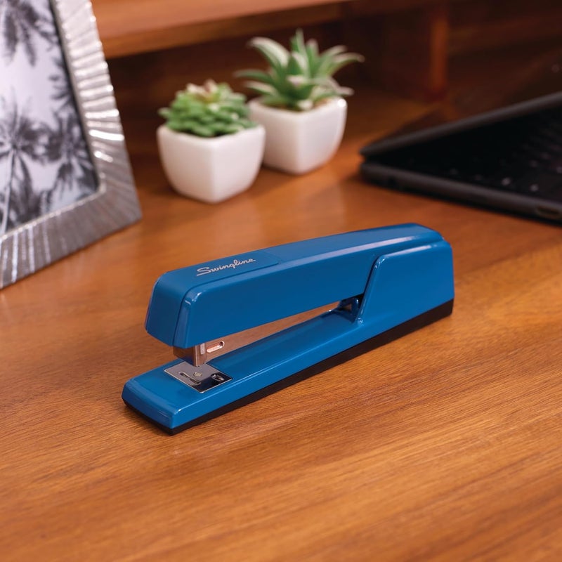 Swing Line Stapler, 747 Classic Desktop Stapler, 20 Sheet Capacity, Metal, True Blue (74724) - Image 2