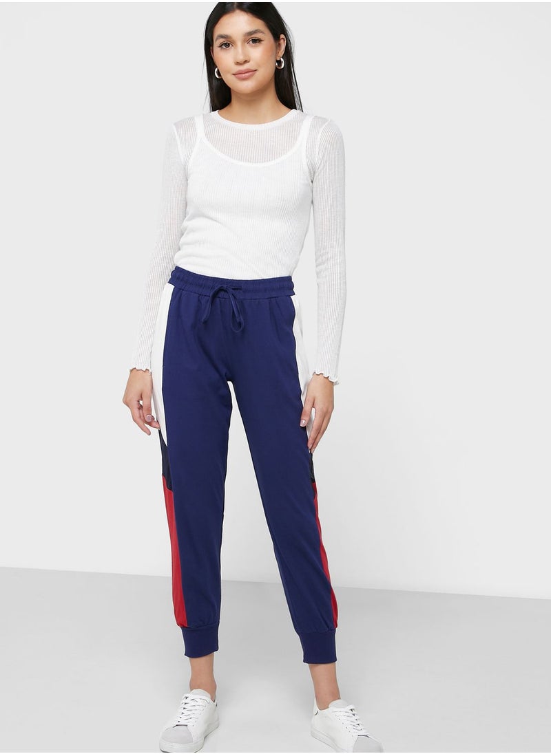Dress Berry - Dressberry Women Navy Blue Pure Cotton Solid Joggers - Image 1