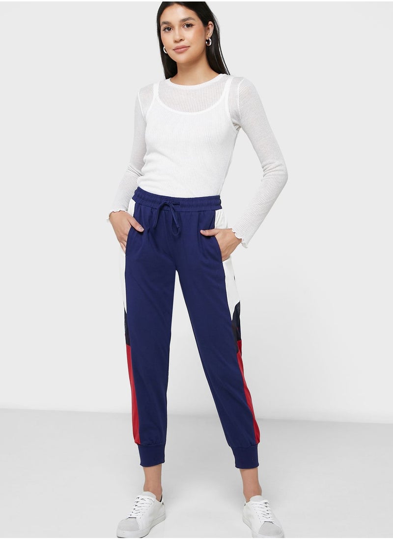 Dress Berry - Dressberry Women Navy Blue Pure Cotton Solid Joggers - Image 1
