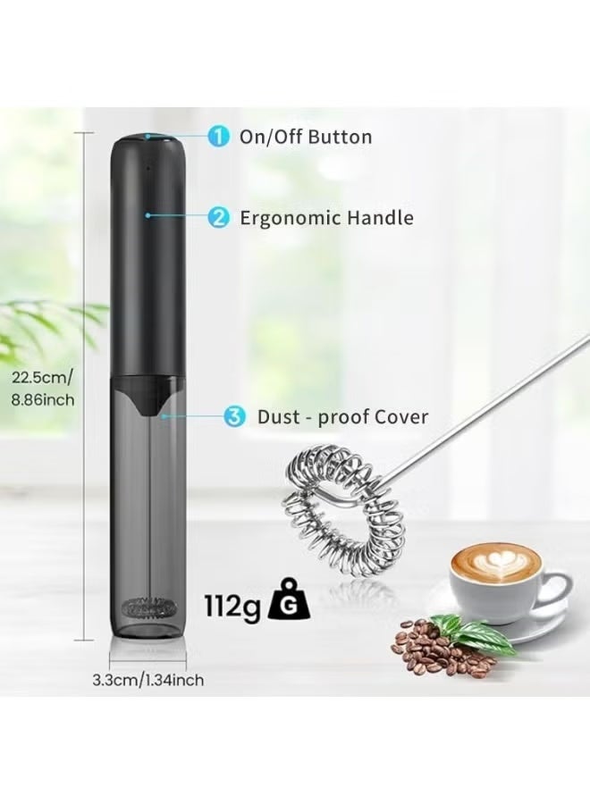 Rechargeable Milk Frother Handheld with Cover, Portable Electric Foam Maker Wand, Detachable Stainless Steel Drink Mixer & Coffee Mixer, Multi-Use Foamer for Coffee, Lattes, Cappuccino, Matcha, Hot Chocolate, Compatible with Coffee Grinder & Coffee Maker - Image 5
