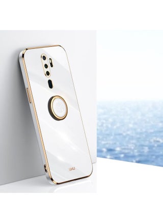 Case Cover For OPPO A9 2020 / A11x XINLI Straight 6D Plating Gold Edge TPU Shockproof Case with Ring Holder White - pzsku/Z7AE94672D0ABDC7642C8Z/45/_/1711246822/63c791d2-eaac-495a-ba61-56c8245e7ab2