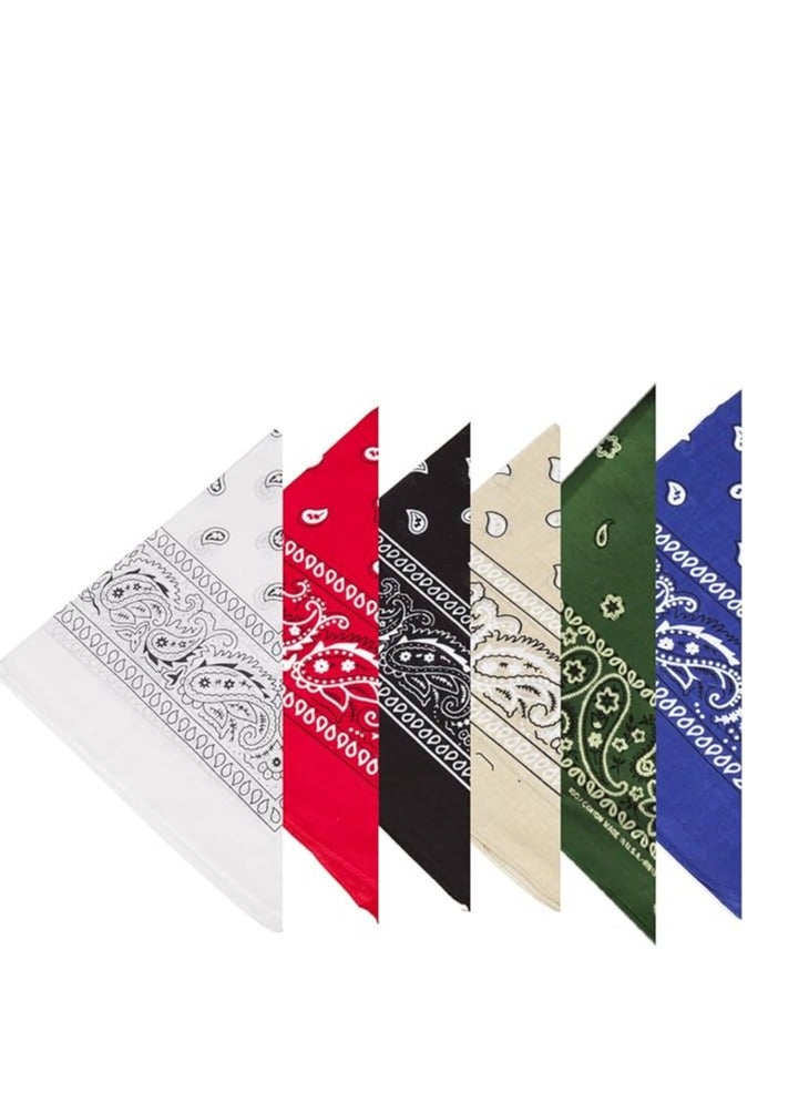 Tanyaz Bandanas for Men Women,100% Cotton Bandana Print Paisley Bandanas Cowboy Handkerchiefs - Image 2