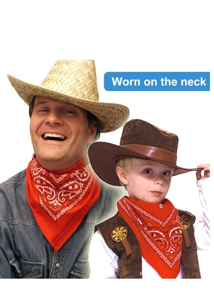 Tanyaz Bandanas for Men Women,100% Cotton Bandana Print Paisley Bandanas Cowboy Handkerchiefs - Image 4