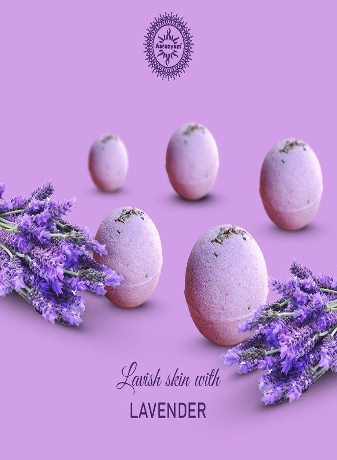 Aaranyam Enchanting Lavender Bath Bombs with Real Buds – 6-Pack (75g Each) | Moisturizing, Aromatic Spa Escape for Ultimate Rejuvenation - Image 4