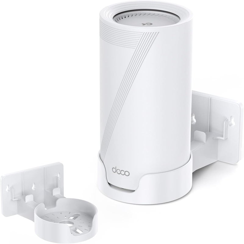 XLTTYWL حامل جداري XLTTYWL® لمنتجات TP-Link Deco WiFi 7 Mesh، لون أبيض، عبوة تحتوي على قطعة واحدة | يناسب أجهزة Deco B25-Outdoor/BE65-5G/BE75/85/95 و BE17000/22000/33000، مصنوع من مادة ABS متينة، تصميم يوفر المساحة، ومثبت بشكل آمن. - Image 1