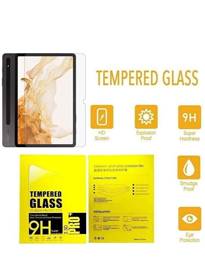 YoYoTech Screen Protector for Samsung Galaxy Tab S9 Plus/S8 Plus/S7 Plus/S7 FE 12.4 inch Anti Scratch Bubble Free 9H Hardness HD Tempered Glass  - Image 4