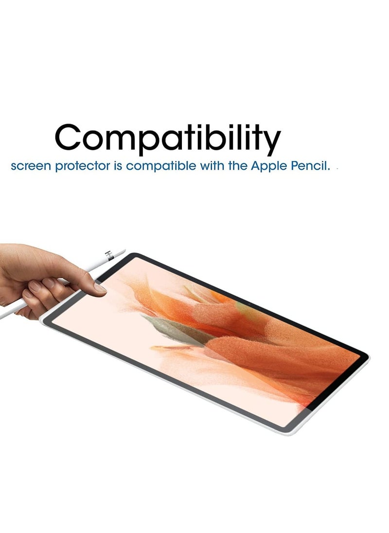 YoYoTech Screen Protector for Samsung Galaxy Tab S9 Plus/S8 Plus/S7 Plus/S7 FE 12.4 inch Anti Scratch Bubble Free 9H Hardness HD Tempered Glass  - Image 2