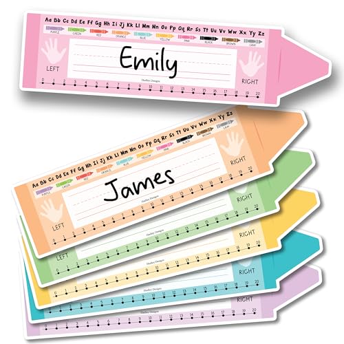 Hadley Designs Desk Name Tags for Classroom 36 Student Name Tags for Desks 145x4 Name Plates for Classroom Decor Teacher Supplies Crayon Nametags 1st3rd Grade Kindergarten Preschool Must Haves - Image 1