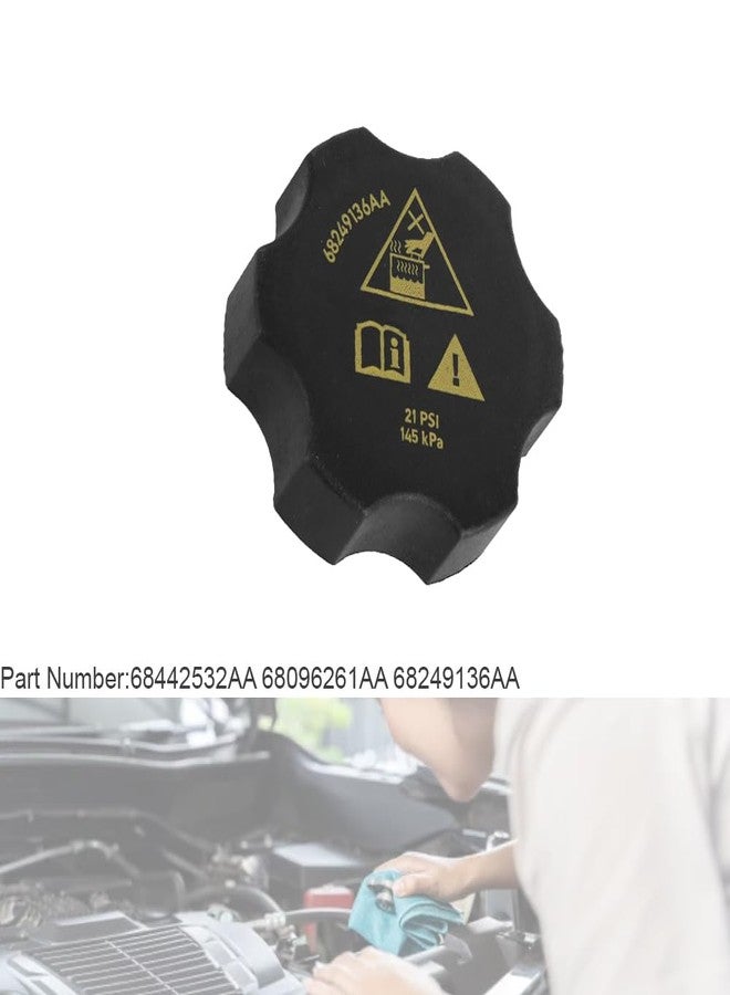 SUMECARGO 68442532AA Radiator Coolant Tank Cap Fit for 17-21 for Chrysler Pacifica 16-21 for Dodge Durango 14-21 for Jeep Cherokee 17-21 for Jeep Compass 16-20 for Jeep Grand Cherokee - Image 4
