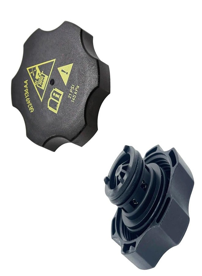 SUMECARGO 68442532AA Radiator Coolant Tank Cap Fit for 17-21 for Chrysler Pacifica 16-21 for Dodge Durango 14-21 for Jeep Cherokee 17-21 for Jeep Compass 16-20 for Jeep Grand Cherokee - Image 2