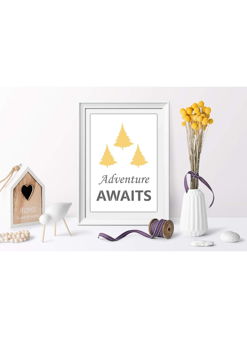 G GSS Designs GSS Designs Forest Animals Stencils (4 Pack) - Quotes Inspirational Art Painting Stencils Feather, Arrow, Deer Horn, Trees (8x10Inch) - Reusable Stencils for Painting (SL-098)  - Image 3