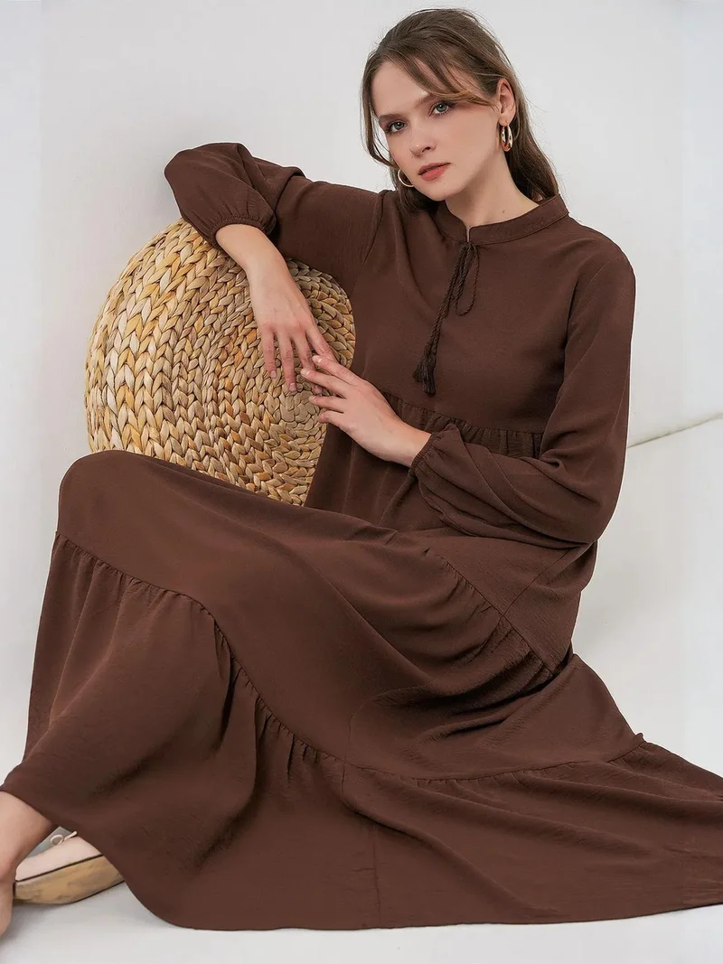 BIG DART BDART Maxi Viscose Dress with Bow