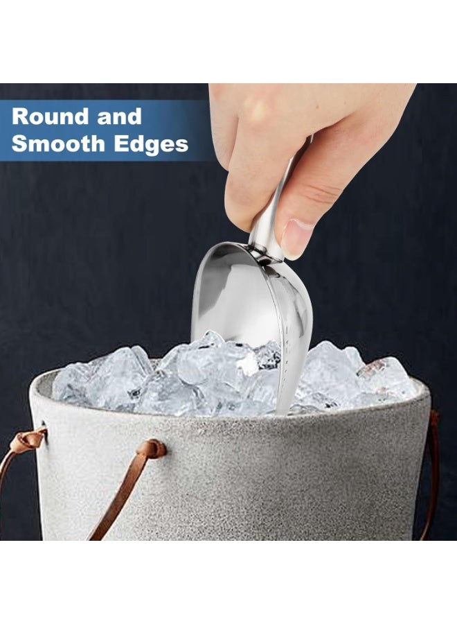Ice Scoop, Small Stainless Steel Ice Shovel, Food Scoop, Metal Flour Candy Sweet Scoop for Buffet, Multi-Purpose Shovel, Flour Sugar Scoop, Fruit Seeds Grain Rice Small Shovel  - Image 4