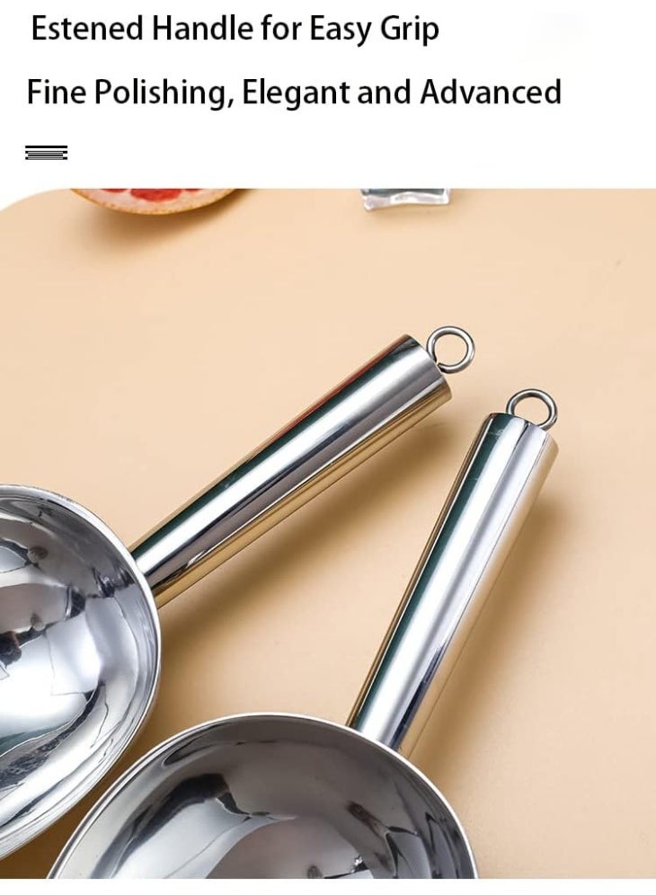 Ice Scoop, Small Stainless Steel Ice Shovel, Food Scoop, Metal Flour Candy Sweet Scoop for Buffet, Multi-Purpose Shovel, Flour Sugar Scoop, Fruit Seeds Grain Rice Small Shovel  - Image 5