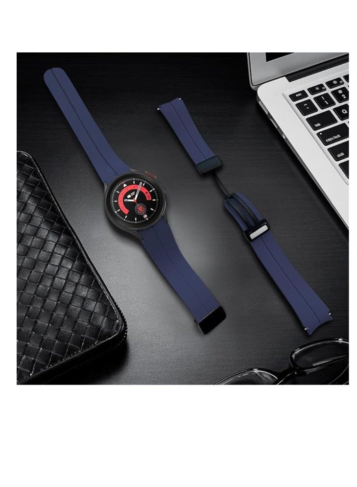 Silicone Band Magnetic Clasp 22MM Strap For Samsung Galaxy Watch 3 45mm/Watch 46mm/Gear S3/Huawei watch GT3 GT4 46MM/Watch 3&4/3&4 Pro/GT2E/GT2 Pro/GT GT2 46MM/Amazfit GTR 2/2e/3/3 Pro/4