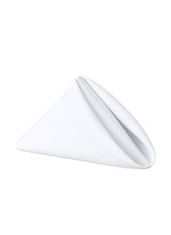 Generic Generic 50 x 50cm Solid Polyester Cloth Washable Napkins for Wedding Party Hotel Restaurant Dinner Family Gatherings,Set of 4,White  - Image 2