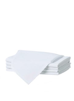 Generic Generic 50 x 50cm Solid Polyester Cloth Washable Napkins for Wedding Party Hotel Restaurant Dinner Family Gatherings,Set of 4,White  - Image 4