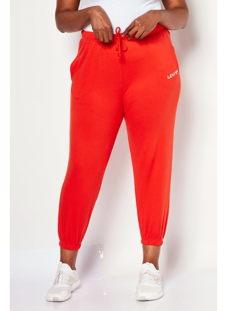 Women Plus Size Plain Drawstring Sweatpants, Red Orange - pzsku/Z7AE9DBBE9533F264190FZ/45/_/1724351034/c92da37f-c12e-4c1f-b92e-3b46082dde3f