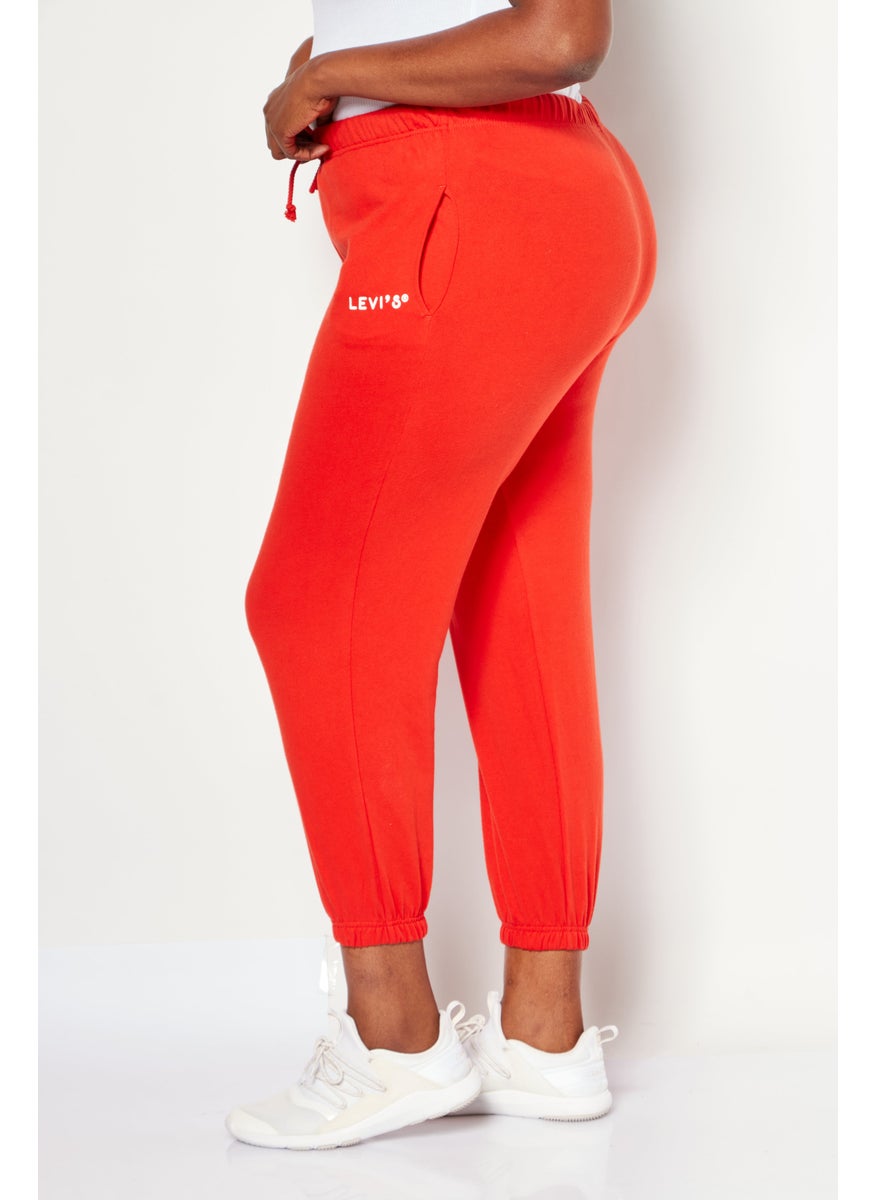 Women Plus Size Plain Drawstring Sweatpants, Red Orange - pzsku/Z7AE9DBBE9533F264190FZ/45/_/1724351037/053dbd85-5971-4074-91f2-2d774f43a828