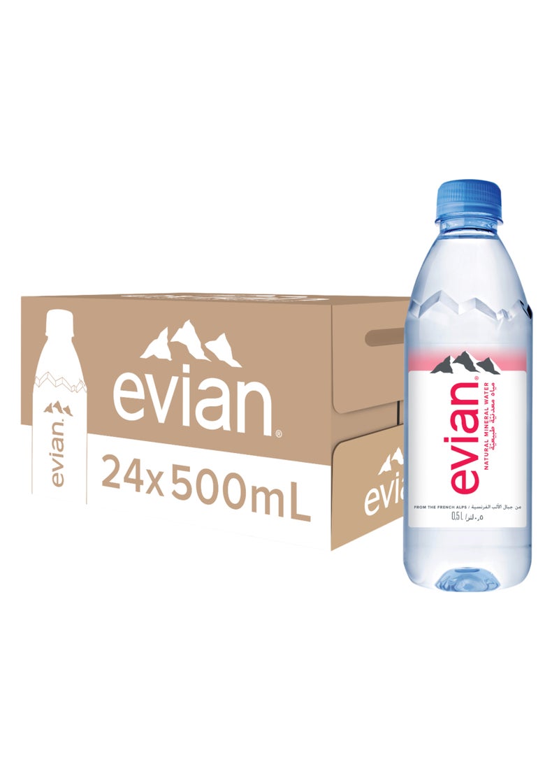 Evian Natural Mineral Water 24 x 500ml 24 x 500ml - Image 1
