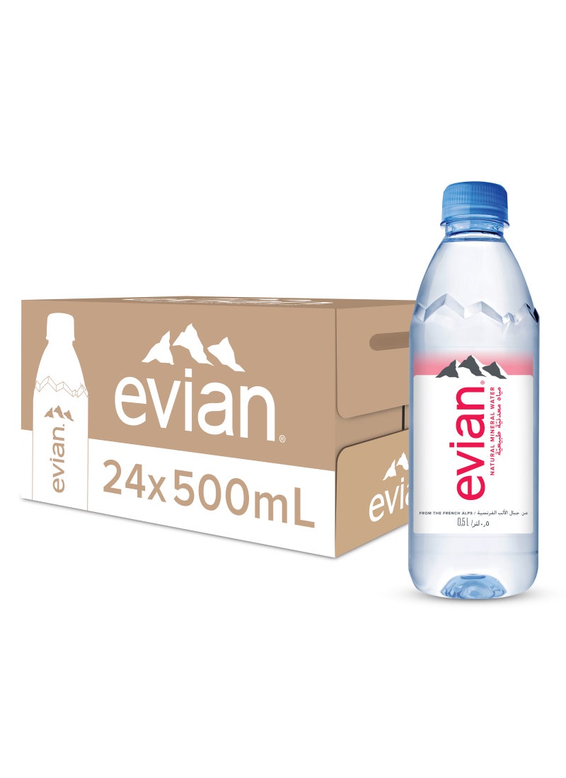 Evian مياه إيفيان المعدنية الطبيعية 24 × 500 مل - Image 2