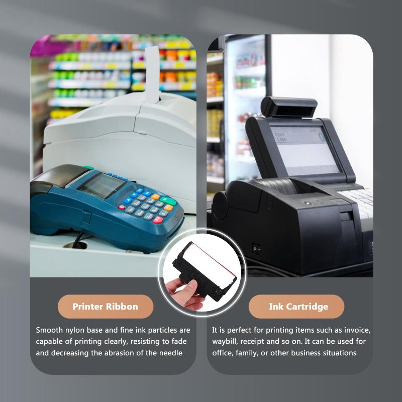 شريط طابعة النايلون ثنائي اللون للاستبدال لـ TM U220 U230 U210 U370 U300C ERC30 34 - Image 5