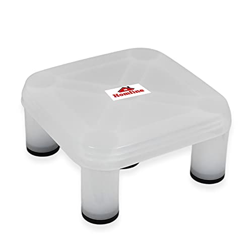 Homfine 5 Legs Strong Plastic Bath Stool Patla for Multiple Use in Bathroom, Home, Kitchen, Office (White, Medium, 1Pc) 29x29x14cm, Square - Image 5