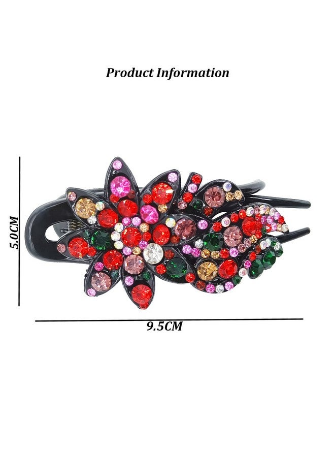 SYGA Women Rhinestone Hair Buckle Flexible Clip Hair Pin Adult Head Top Buckle Hair Accessories For Women, Girls (Style19) - Image 3