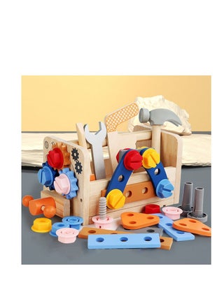 Wooden Toolbox Pretend Play Set Children Toy for Boys Nut Disassembly Screw Assembly Simulation Repair Carpenter Tool - pzsku/Z7AEA0C9A7CD17155CF66Z/45/_/1686707660/f38ea553-e7d8-4a40-9af1-4933f1809cfa