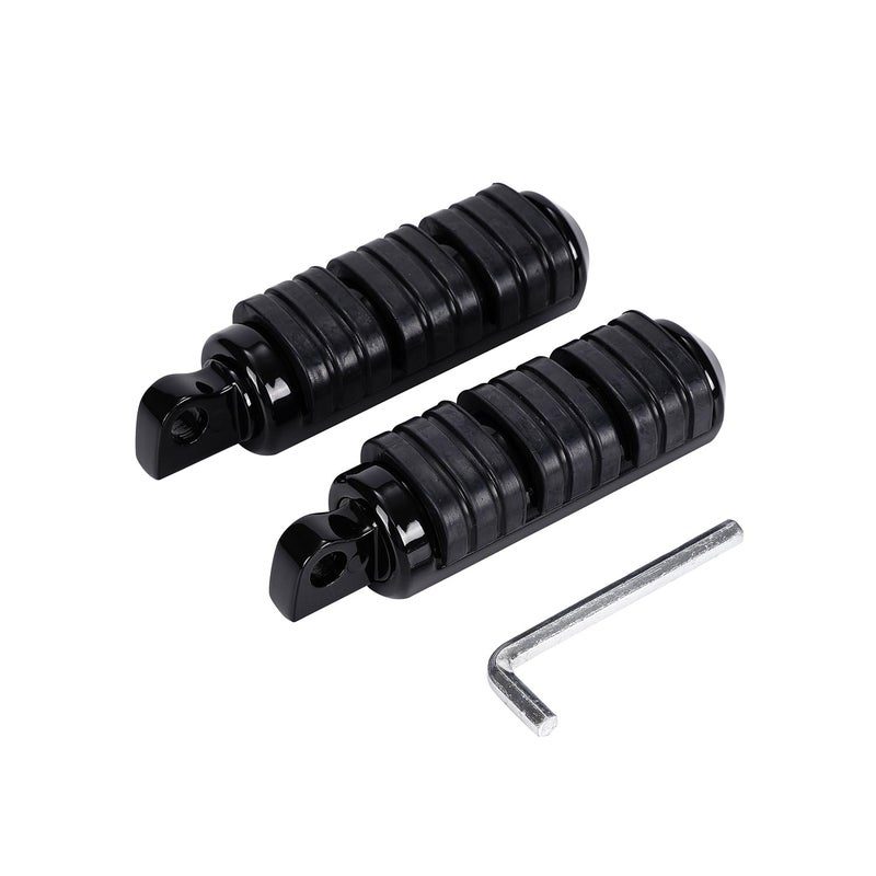 10mm Motorcycle Footpegs Passenger Foot Pegs Highway Pegs Fit Harley Sportster Softail Dyna Touring Black