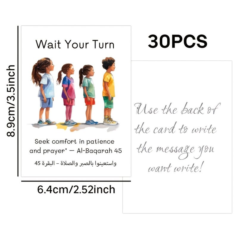 30pcs Ramadan Islamic Character Building Flashcards With Arabic English Translations - Image 1