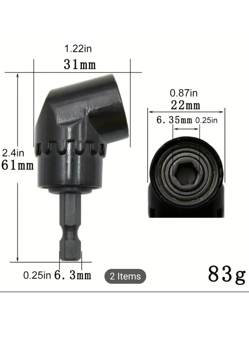 Generic Impact Grade Sockets Adapter, 4pcs Power Drill Sockets Adapter Set with 360° Rotatable Hex Shank Drill Adapters, 105° Right Angle Screwdriver Attachment, Flexible Shaft Extension Bit  - Image 5